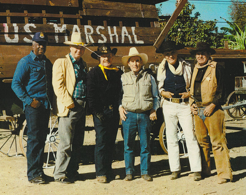 (right to left) Lee Diebold, Dale Park, Delmar Thomas, Johnny Carpenter, Brent Kirkland, and Kenn Hill
At the final location of 'Heaven on Earth Ranch'