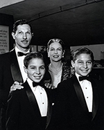 The Crawford family at the Emmy Awards in 1959 with 3 nominations (for film editor, supporting actor, and best actor)