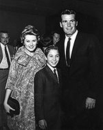 Kathleen Nolan, James Garner and Johnny Crawford during the 1959 Emmy nominees reception at the Beverly Hilton.